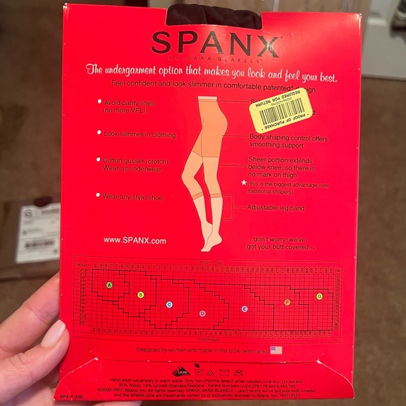 SPANX Black Footless Body Shaping Pantyhose - Picture 4 of 5